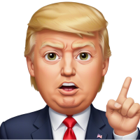 emojis.com super-realistic-donald-trump-shows-victory,-realistic-face 1